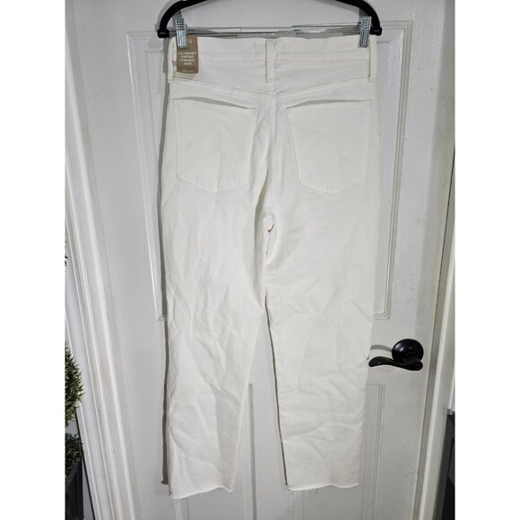 Madewell Womens White Distressed Denim Perfect Vintage Straight Jean Size 28 NWT - Picture 5 of 11